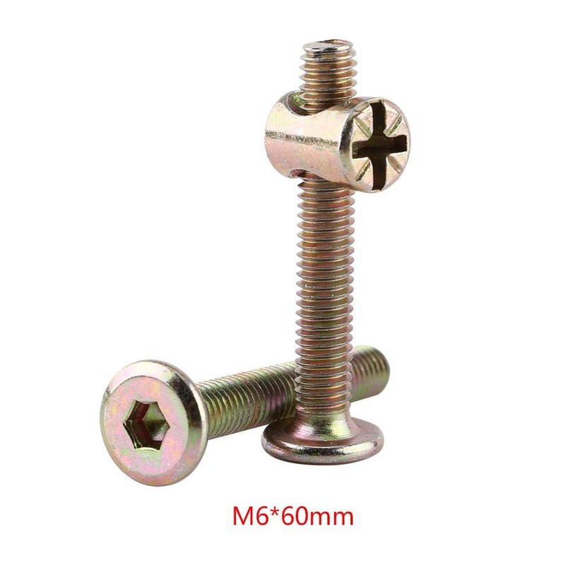 10 unids M6 Tornillos de Acero al Carbono Tornillos Con