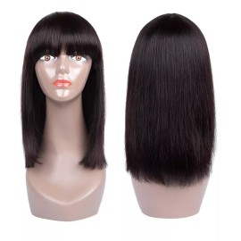 BM Peluca De Cabello Humano Liso, Cabello Virgen Brasileño, 40