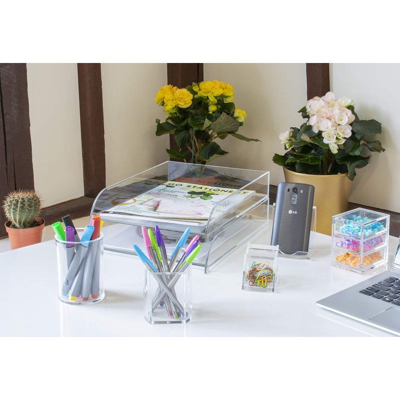 OSCO Clear Acrylic Round Pen Pot