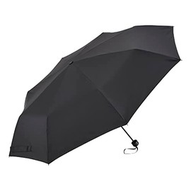 Waterfront U370-0819BK1-B4 Men's Folding Umbrella, Rain Umbrella, LESS IS MORE Toyama Thunder In Bag, Black, 27.6 inches (70 cm), Large Diameter, Big Size, Windproof Withstanding Strong Winds,