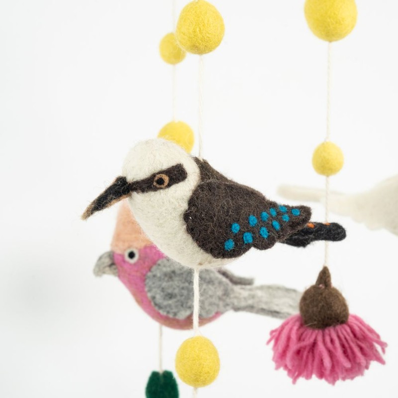 Biome Range Felt Hanging Mobile - Australian Birds