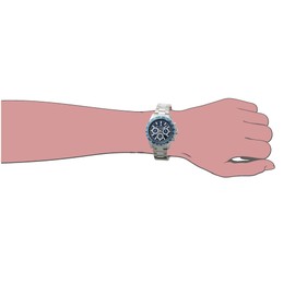 Salvatore Marra SSBL Men's Radio Solar Watch, Business, Analog, Quartz, Waterproof (Silver Blue) with Cross, silver x blue, Bracelet Type