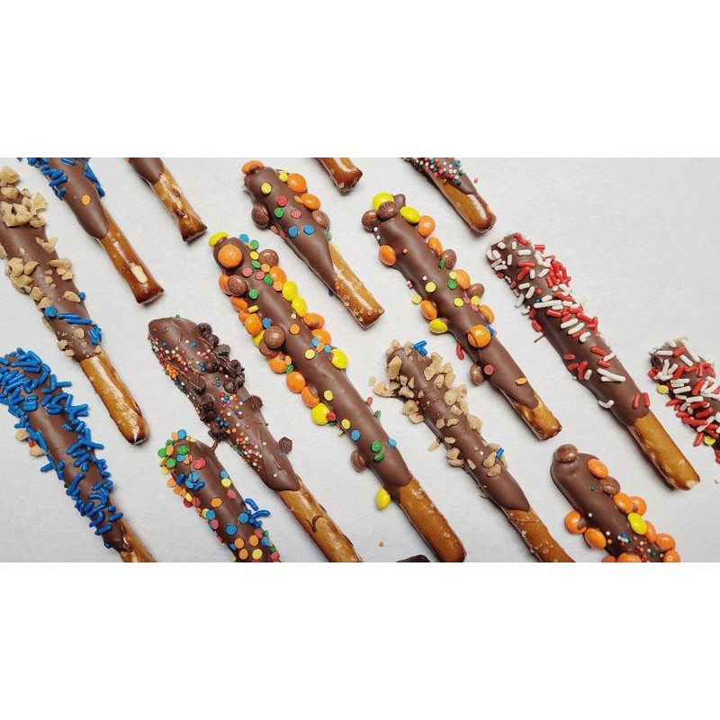 Chocolate Coated Bit Size Snacking Pretzel Rods 2 Packs 11