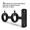 Goowin Curtain Rod Bracket, 3pcs Adjustable Curtain Rod Holder, Double