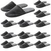 12 Pairs Closed-Toe Spa Slippers Bulk - Reusable Slippers Coral