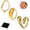 GWAWG Gold Chunky Rings for Women, 14K Gold Plated Ring
