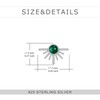 Emerald/Larimar/Moonstone/Opal/Onyx Stud Earrings for Women Sterling Silver Tiny Sun Stud