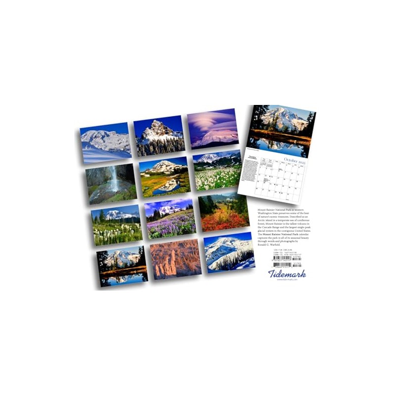 Tide-Mark, Mount Rainer 2025 Wall Calendar