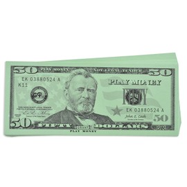 LEARNING ADVANTAGE Play $50 Bills, Set of 50, Multi
