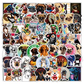 100Pcs Fun Dog Post Set, Cute Puppy Stickers, Vinyl Stickers, Doodle Stickers, Water Bottle Skateboard Laptop Stickers, Adult Gift Boys Girls Gift