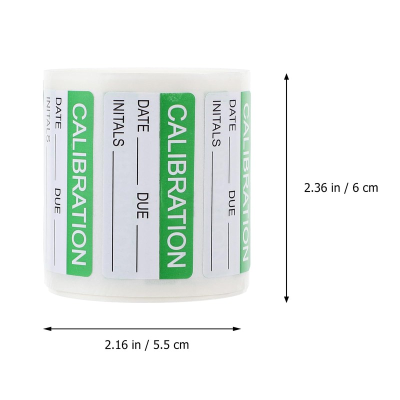 VILLCASE 1 Roll/300pcs Calibration Stickers for NIST Calibration QC Approval