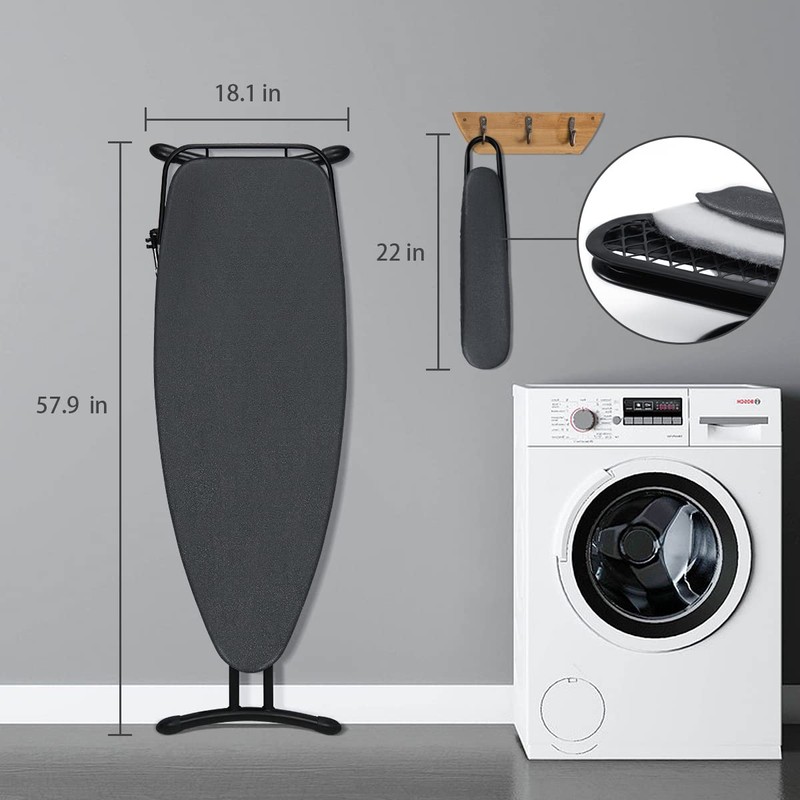 Duwee Steel Top Extra Wide Ironing Board with Sleeve Board