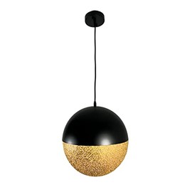 Iktan 1-Light Black and Gold Globe Pendant