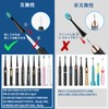 Fairywill Replacement Brush Hard, Bamboo Charcoal Black Bristle Replacement Head