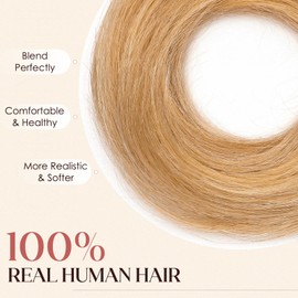 Hairro Hair Bun 100% Real Human Hair, Mixed Ash Brown & Blonde Messy Bun Hair Piece Scrunchies Updo Fake Hairpiece Donut Bun for Women