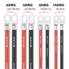 Jtron 20 inch Cables 10 AWG(6-5) Gauge Red + Black