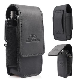 Topstache Leather Multitool Sheath for Belt - Multitool Holster for Belt - Leather Multitool Pouch Fits Folding Tool - Magnetic Closure EDC Belt Organizer - EDC Belt Pouch - Multitool Holder, Black