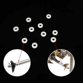Gracilaria 10PCS RC Boat Drive Shaft Spacer Gasket Motor Shaft Plastic Washer Gasket Sleeve for RC Boat Ship DIY Model Toy Spare Parts (4x9x2mm)