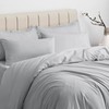 Aisbo Double Duvet Covers Set Grey - 3Pcs Bedding Set