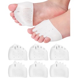 PGRODE 3 Pairs Metatarsal Pads Toe Spacers Separators for Bunion Correction, Soft and Breathable Foot Cushion Hammertoe Corrector for Women Men Feet Relief