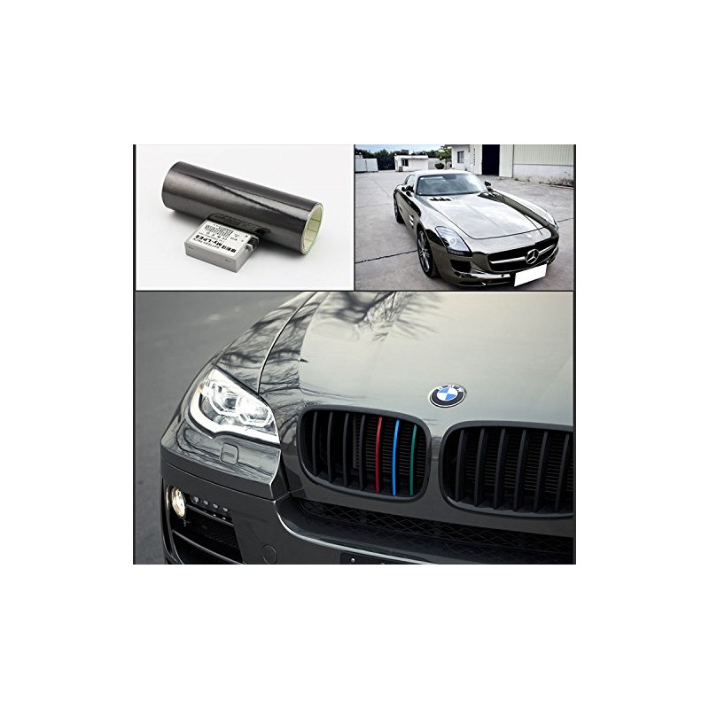 DIYAH Gray High Gloss Chrome Mirror Vinyl Car Wrap Sticker