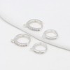 Silver Huggie Hoop Earring Findings 120PCS Cubic Zirconia Hoop Earrings