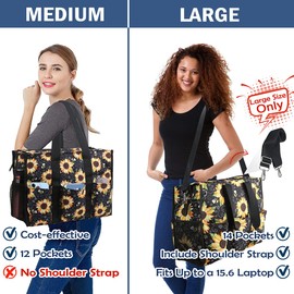 ABAMERICA Nurse Bags for Work Nursing Bag Multiple Pockets Waterproof Organizing Zip Top Clinical Bag for Nursing Students