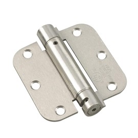 Richelieu Hardware 51821NBR 3-1/2" Full Mortise Adjustable Spring Hinge, 3 1/2-inch (89 mm), Brushed Nickel