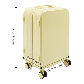 ATOLOMOTOR 20"/24" Travel Luggage Suitcase,Lightweight Hardshell Luggage Set with Cup Holder&USB Port,360° Spinner Wheels Luggage for Business trip (24" Yellow)