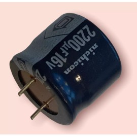 Nichicon 2 PCS NICHICON CAPACITOR 16V 2200UF 2200MF CAP (REPLACING FOR 10V 6.3V )