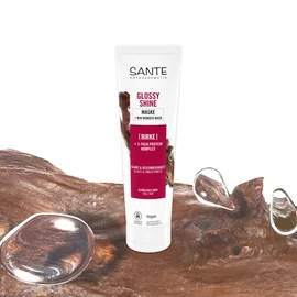SANTE Naturkosmetik Glossy Shine Maske Bio-Birkenblattextrakt + 3-Fach Protein-Komplex, silikonfreie und hydratisierende Haarmaske, vegane Haarpflege für mehr Glanz und Geschmeidigkeit, 150 ml