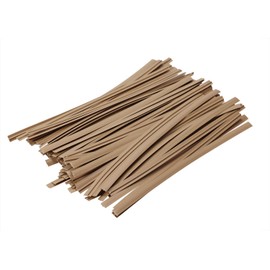 ONLYKXY 100 Pieces 4 Inch Plastic Twist Ties, Bread Twist Ties, Candy Ties for Bags (Light Brown)