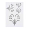 4 x 'Snowdrop Flowers' Temporary Tattoos - Water Resistant, Skin-Safe,