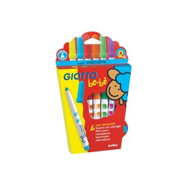 Giotto 4666 00 be-bè Felt Tip Pens Assorted Colours Pack of 6