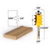 YONICO Furniture Molding and Trim Router Bits 1/8-Inch Radius Triple