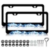 Mountain License Plate Frame - 2 PCS Blue Mountain License