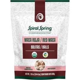 Maca Roja en Bolitas 200g - Orgánica Certificada Premium - Suplemento Alimenticio de Origen Andino - Superfood de Alta Calidad. (1 Pz)