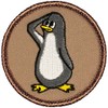Saluting Penguin Patrol Patch - 2" Diameter Round Embroidered Patch