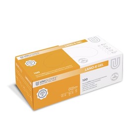 UNIGLOVES - Nourishing LANO-E-GEL® Latex Gloves Powder-Free with Vitamin E & Lanolin for Hospitals, Doctor's Practices and Cosmetic Studios Pack of 100 Disposable Gloves XS