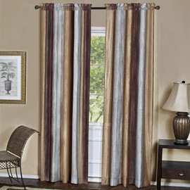 Achim Home Furnishings Ombre Window Panel, 50-Inch by 84-Inch, Chocolate (Set of 2)