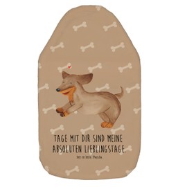 Mr. & Mrs. Panda Hot Water Bottle with Cover, Four-Legged Dog Owner, Dog Breed, Dogs, Dachshund, Dog Motif, Children's Hot Water Bottle, Animal