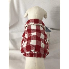 The 5th Avenue Pet Collection Red & White Check Doggie Jacket