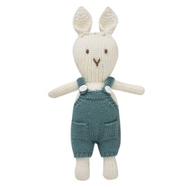 LAWKUL Baby Soft Toys 100% Cotton Bunny Rabbit Knitted Toy Figure Suitable from Birth Boy Girls Green