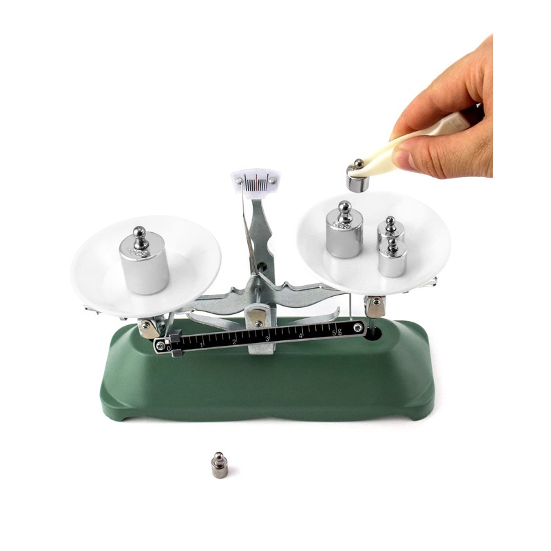 QWORK Balance Scale, 200g / 0.2g, Mini Laboratory Triple Beam