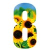 MONOGRAM Classic Signs Wheelie Bin Number Sunflower 8