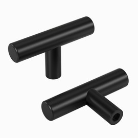 homdiy Black Cabinet Handles 30Pack Single Hole Kitchen Drawer Pulls and Knobs Stainless Steel Cabinet Hardware for Bathroom, Cupboard