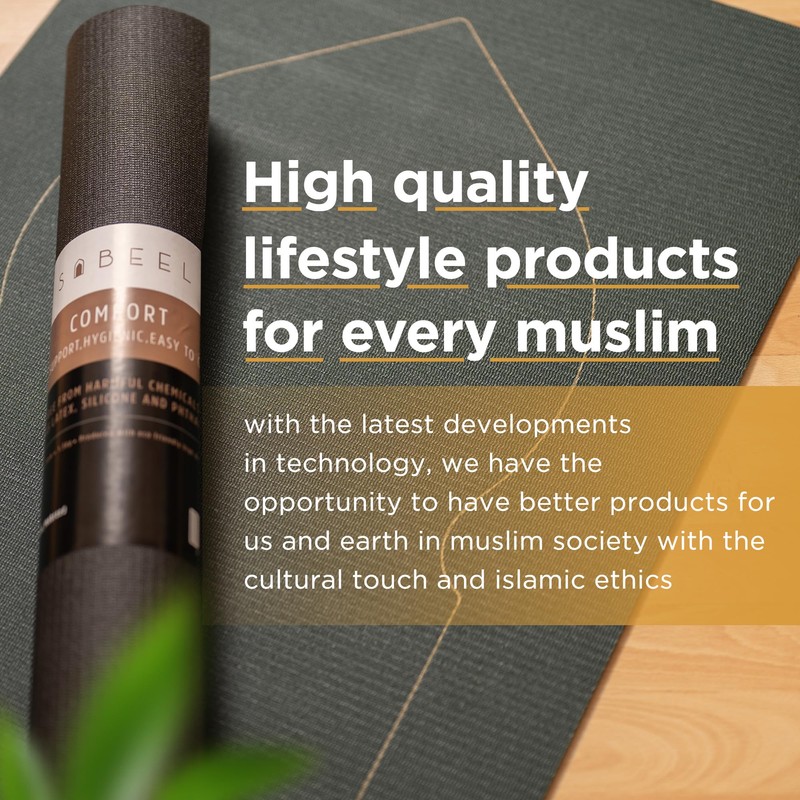 SABEEL Durable City Prayer Mat Roll with Enhanced Knee Support