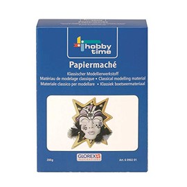 Glorex 6, 01 Papiermaché, Modelling Clay, White, 14.7 x 12 x 6.2 cm