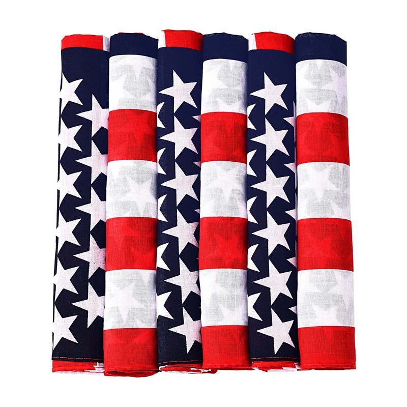 Maxdot American Flag Bandanas USA Flag Headband Kerchief Unisex Cowboy