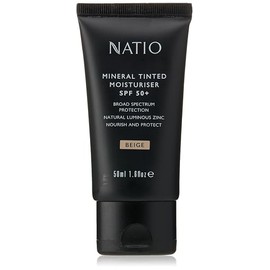 Mineral Tinted Moisturiser SPF 50+ - Beige 50g - Vegan Luminous Tinted Moisturiser - Made in Australia